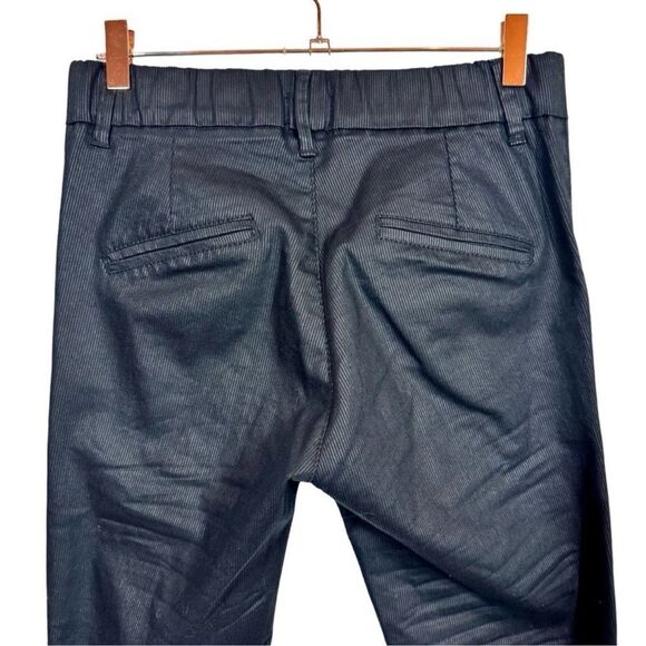 Bevy Flog Dafna Original Black Stripe Pinstripe Pull on Pants Size 28 - Picture 8 of 10